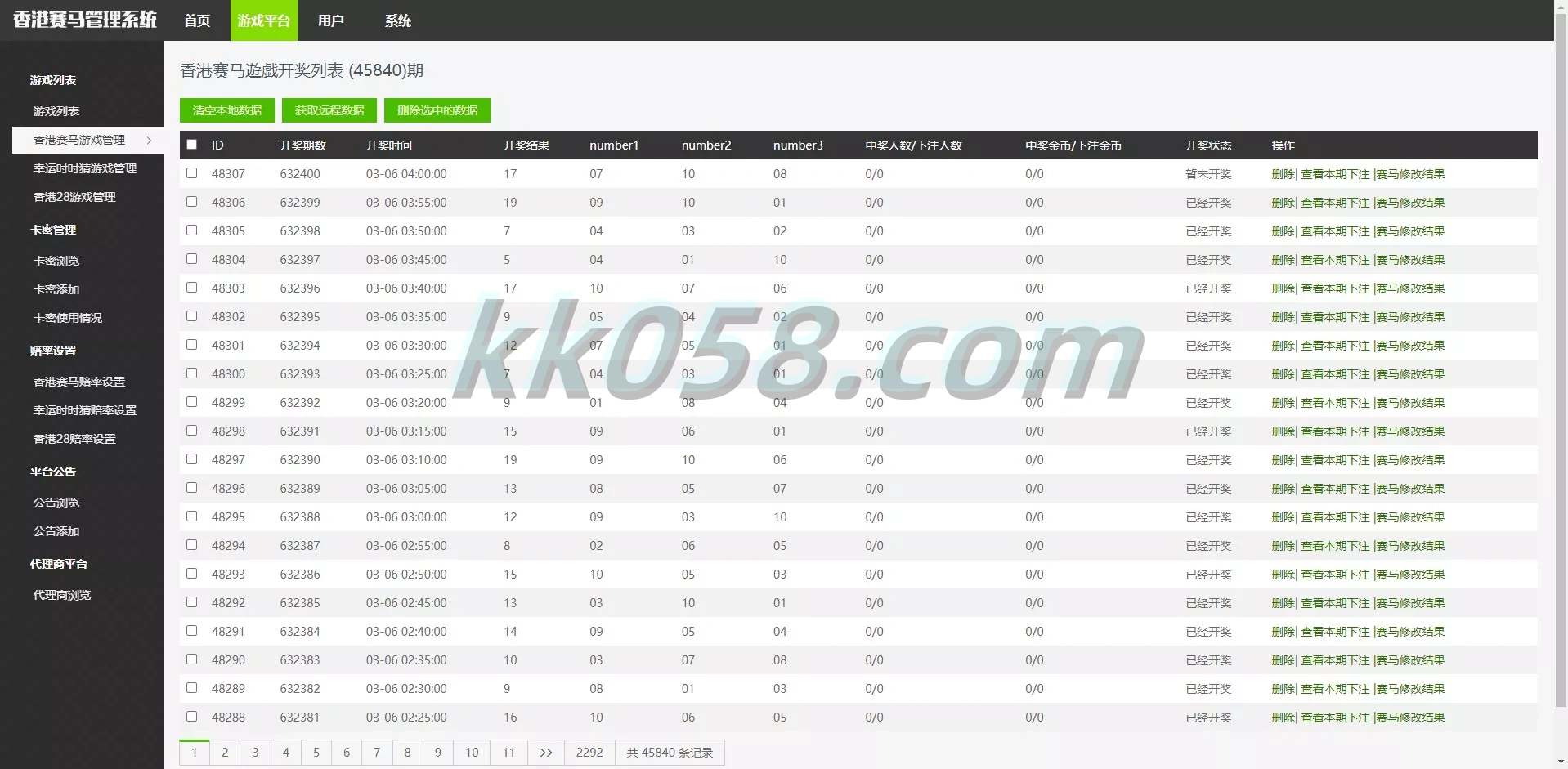 香港赛马游戏、幸运时时彩系统和28游戏的功能完整运营版